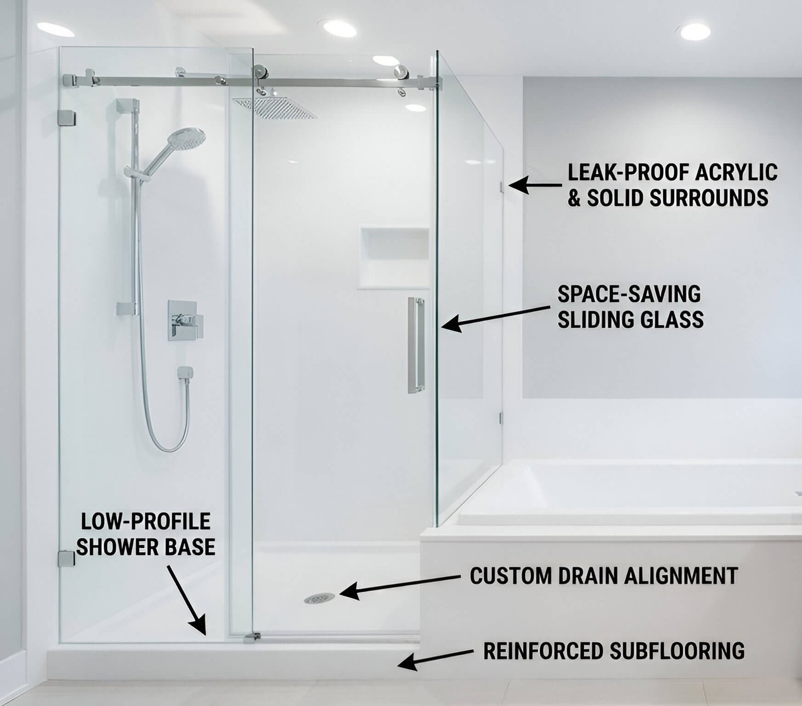 Bathroom Shower tab 1